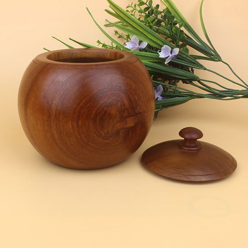 茶叶罐红木木制花梨圆形整木加厚老料装茶盒木头茶叶罐